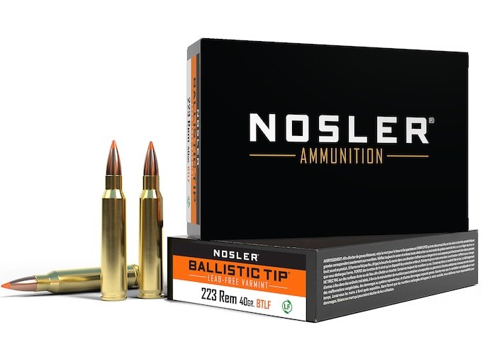 414366.jpg Nosler BT Varmint Ammunition 223 Remington 40 Grain Ballistic Tip Varmint Lead-Free Box of 20 - Image 1