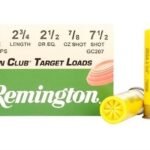 Remington Gun Club Target Ammunition 20 Gauge 2-3/4" 7/8 oz #7-1/2 Shot