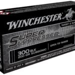 Winchester Super Suppressed Ammunition 300 AAC Blackout Subsonic 200 Grain Open Tip