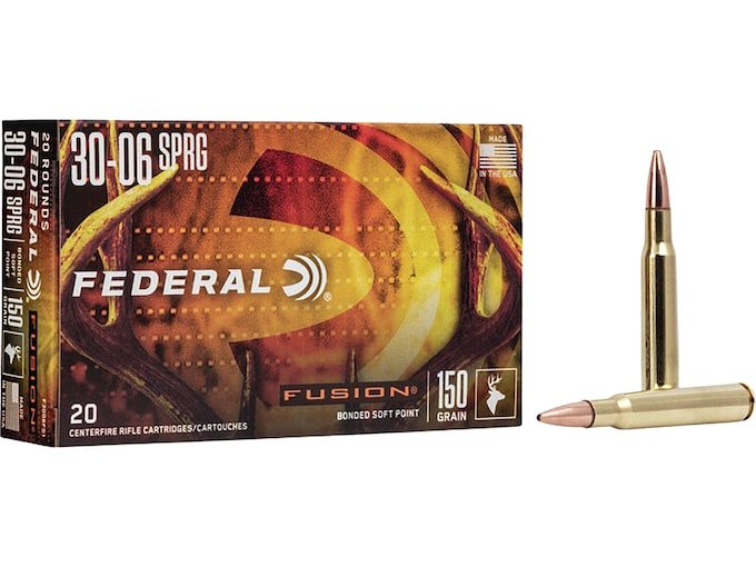 423108.jpg Federal Fusion Ammunition 30-06 Springfield 150 Grain Bonded Spitzer Boat Tail - Image 1