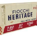 Fiocchi Ammunition 7.62mm Russian Nagant (7.62x38mmR) 98 Grain Full Metal Jacket Box of 50