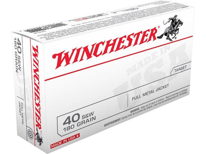 435897.jpg Winchester USA Ammunition 40 S&W 180 Grain Full Metal Jacket - Image 1