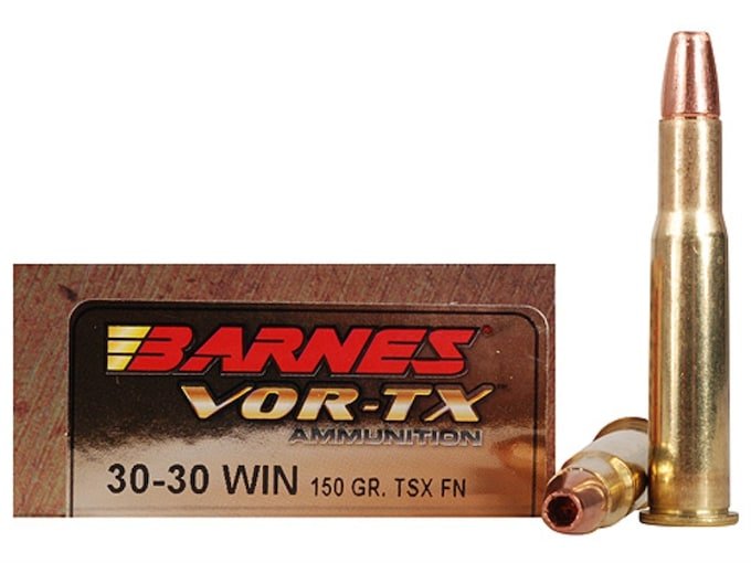 436699.jpg Barnes VOR-TX Ammunition 30-30 Winchester 150 Grain TSX Hollow Point Lead-Free Box of 20 - Image 1