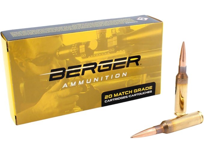 465633.jpg Berger Match Grade Ammunition 6.5 Creedmoor 144 Grain Hybrid Target Hollow Point Box of 20 - Image 1