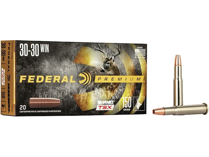 473017.jpg Federal Premium Ammunition 30-30 Winchester 150 Grain Barnes TSX Hollow Point Lead Free Box of 20 - Image 1