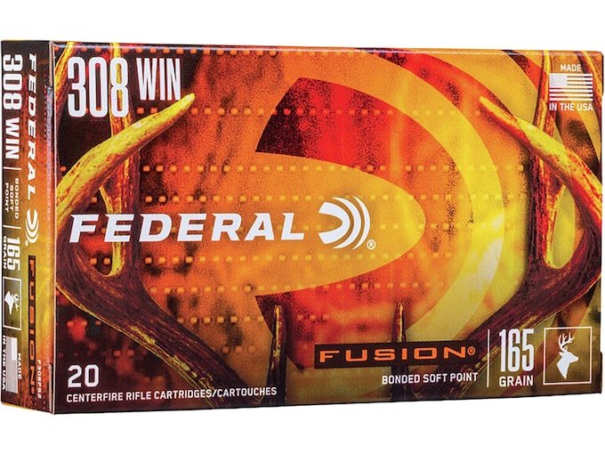 477666.jpg Federal Fusion Ammunition 308 Winchester 165 Grain Bonded Spitzer Boat Tail - Image 1