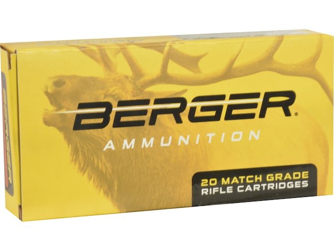 481124.jpg Berger Match Grade Ammunition 300 Winchester Magnum 185 Grain Classic Hunter Box of 20 - Image 1