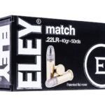 Eley Match Ammunition 22 Long Rifle 40 Grain Lead Flat Nose