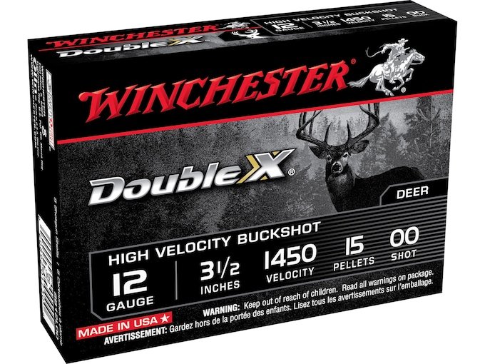 493376.jpg Winchester Double X Ammunition 12 Gauge 3-1/2" Buffered 00 Copper Plated Buckshot 15 Pellets - Image 1