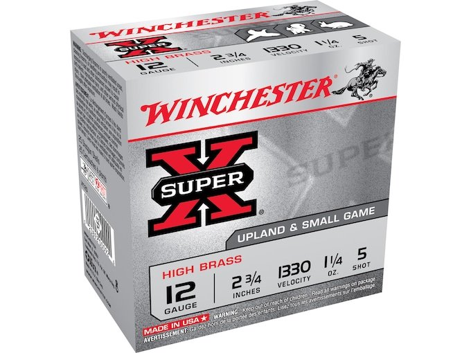 495229.jpg Winchester Super-X High Brass Ammunition 12 Gauge 2-3/4" 1-1/4 oz #5 Shot - Image 1