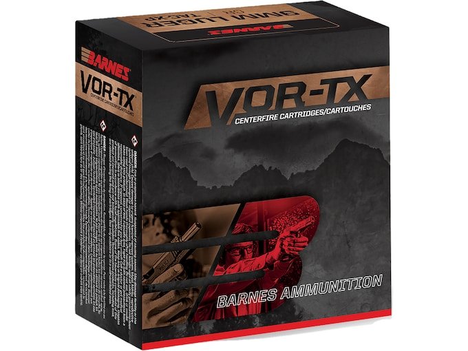 501479.jpg Barnes VOR-TX Ammunition 9mm Luger 115 Grain Solid Hollow Point Lead Free Box of 20 - Image 1