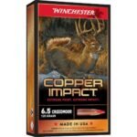 Winchester Copper Impact Ammunition 6.5 Creedmoor 125 Grain Copper Extreme Point Polymer Tip Lead-Free Box of 20