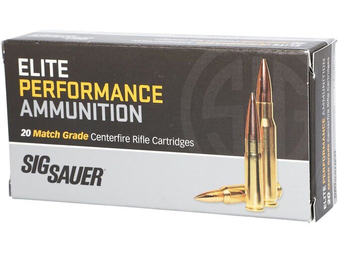 522817.jpg Sig Sauer Elite Performance Match Grade Ammunition 308 Winchester 168 Grain Open Tip Match - Image 1