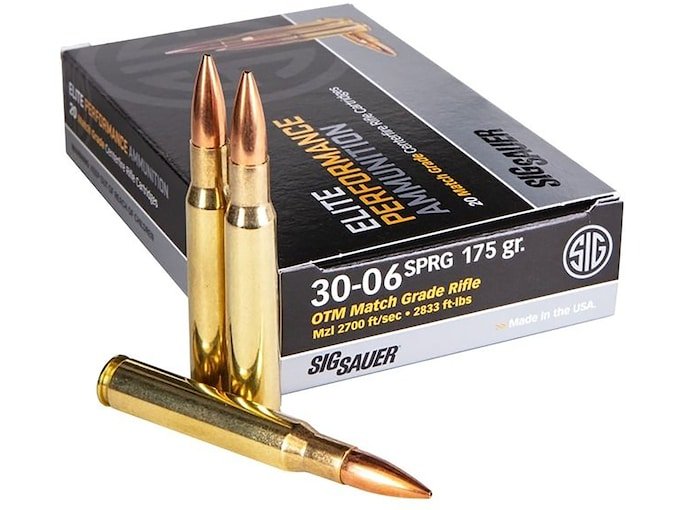 528711.jpg Sig Sauer Elite Performance Match Grade Ammunition 30-06 Springfield 175 Grain Open Tip Match Box of 20 - Image 1