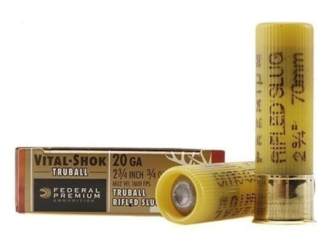 531330.jpg Federal Premium Vital-Shok Ammunition 20 Gauge 2-3/4" 3/4 oz TruBall Hollow Point Rifled Slug - Image 1