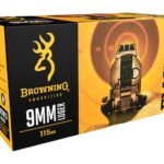 Browning FMJ Ammunition 9mm Luger 115 Grain Full Metal Jacket 500 Round