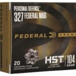 Federal Premium Personal Defense Ammunition 327 Federal Magnum 104 Grain HST Jacketed Hollow Point Box of 20