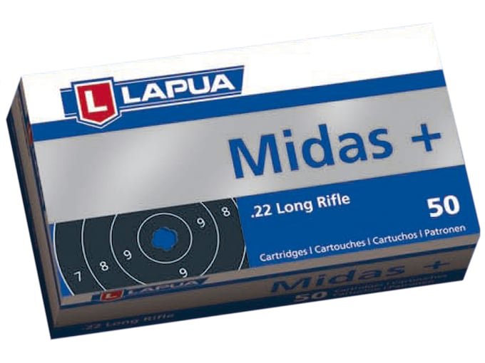 535344.jpg Lapua Midas+ Ammunition 22 Long Rifle 40 Grain Lead Round Nose - Image 1