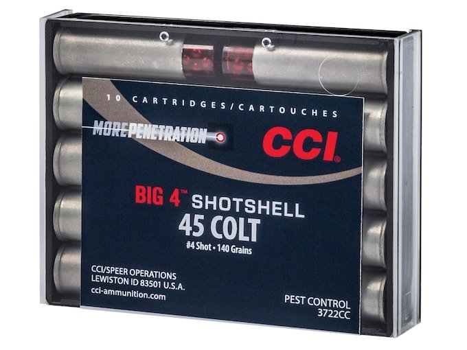 538204.jpg CCI Big 4 Shotshell Ammunition 45 Colt (Long Colt) 140 Grains #4 Shot - Image 1