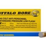 Buffalo Bore Ammunition 45 Colt (Long Colt) 225 Grain Hard Cast Lead Wadcutter Anti-Personnel Box of 20