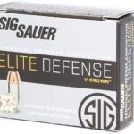 Sig Sauer Elite Defence Ammunition 9mm Luger 147 Grain V-Crown Jacketed Hollow Point Box of 20