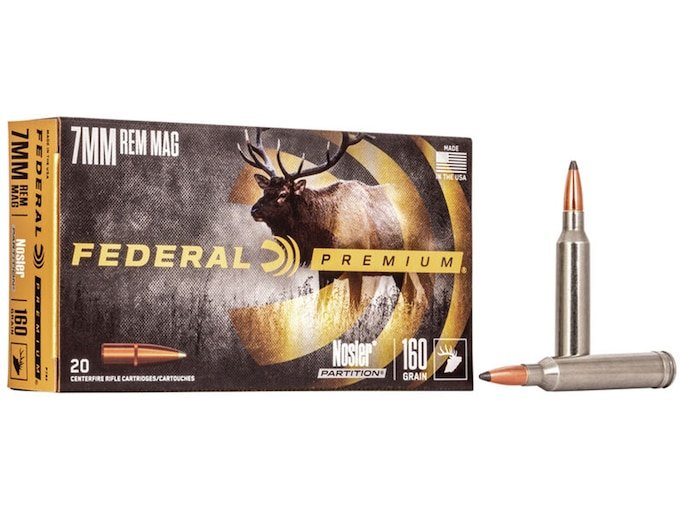 549249.jpg Federal Premium Ammunition 7mm Remington Magnum 160 Grain Nosler Partition Box of 20 - Image 1