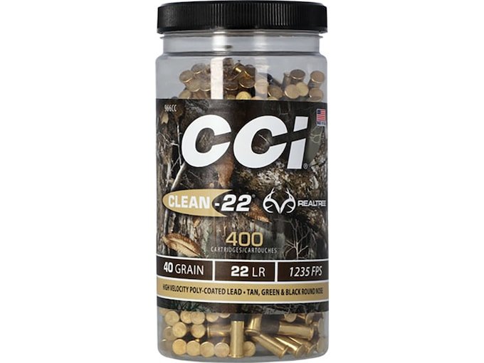 551136.jpg CCI Clean-22 High Velocity Realtree Edition Ammunition 22 Long Rifle 40 Grain Polymer Coated Lead Round Nose - Image 1