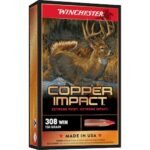 Winchester Copper Impact Ammunition 308 Winchester 150 Grain Copper Extreme Point Polymer Tip Lead-Free Box of 20