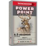 Winchester Power Point Ammunition 6.5 Creedmoor 129 Grain Power-Point Box of 20