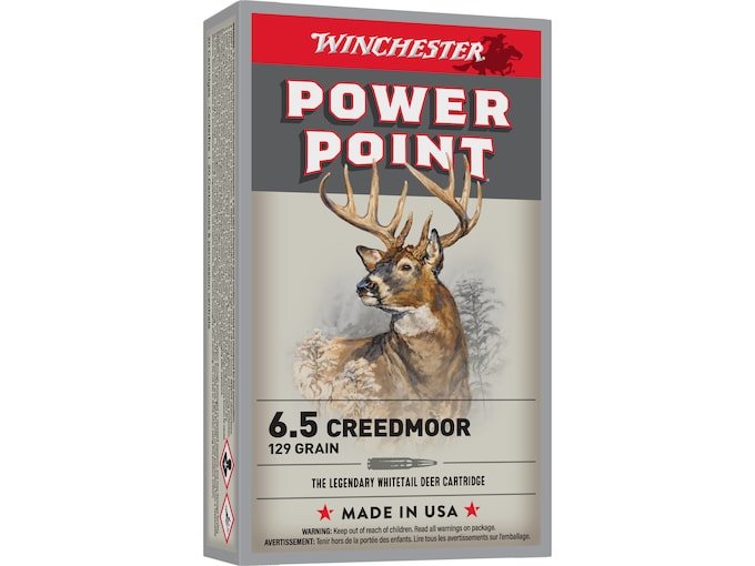 564023.jpg Winchester Power Point Ammunition 6.5 Creedmoor 129 Grain Power-Point Box of 20 - Image 1