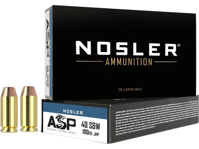 569975.jpg Nosler ASP Ammunition 10mm Auto 180 Grain Jacketed Hollow Point - Image 1