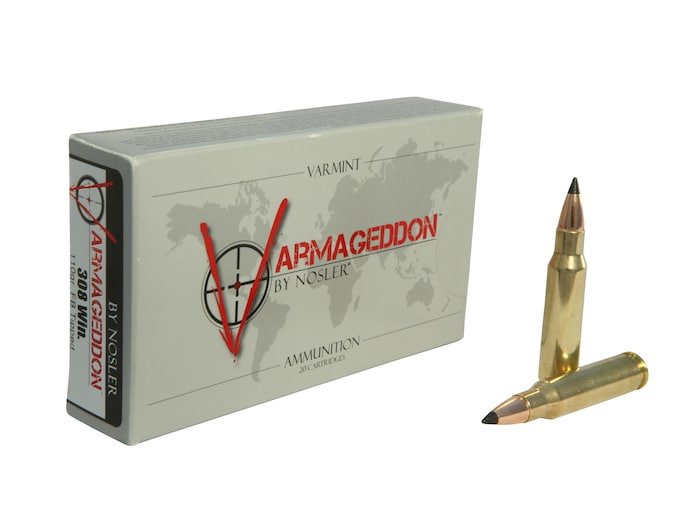 570634.jpg Nosler Varmageddon Ammunition 308 Winchester 110 Grain Polymer Tip Flat Base Box of 20 - Image 1