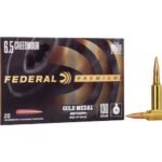 Federal Premium Gold Medal Berger Ammunition 6.5 Creedmoor 130 Grain Berger Hybrid Open Tip Match