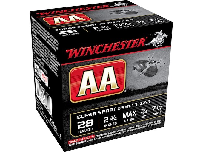 610773.jpg Winchester AA Super Sport Sporting Clays Ammunition 28 Gauge 2-3/4" 3/4 oz - Image 1