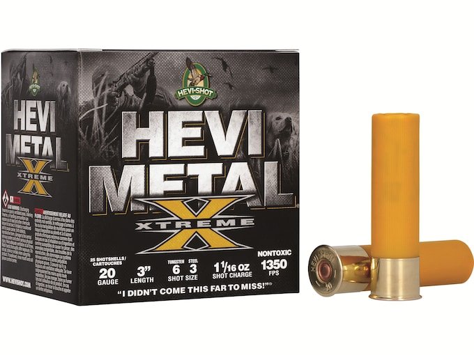 619688.jpg Hevi-Shot Hevi-Metal Xtreme Ammunition 20 Gauge 3" 1-1/16 oz Tungsten & Steel Non-Toxic Shot - Image 1