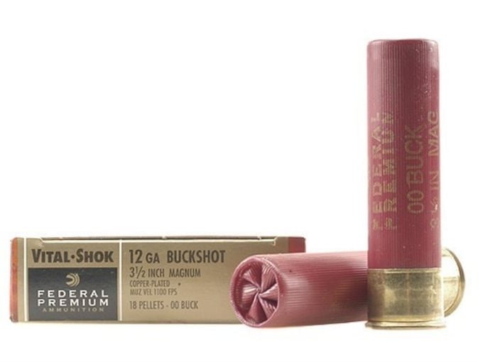622964.jpg Federal Premium Vital-Shok Ammunition 12 Gauge 3-1/2" Buffered 00 Copper Plated Buckshot 18 Pellets - Image 1