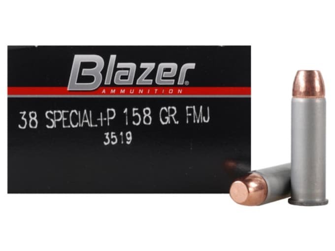 628739.jpg Blazer Ammunition 38 Special +P 158 Grain Full Metal Jacket - Image 1