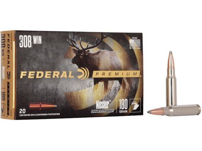 629790.jpg Federal Premium Ammunition 308 Winchester 180 Grain Nosler Partition Box of 20 - Image 1