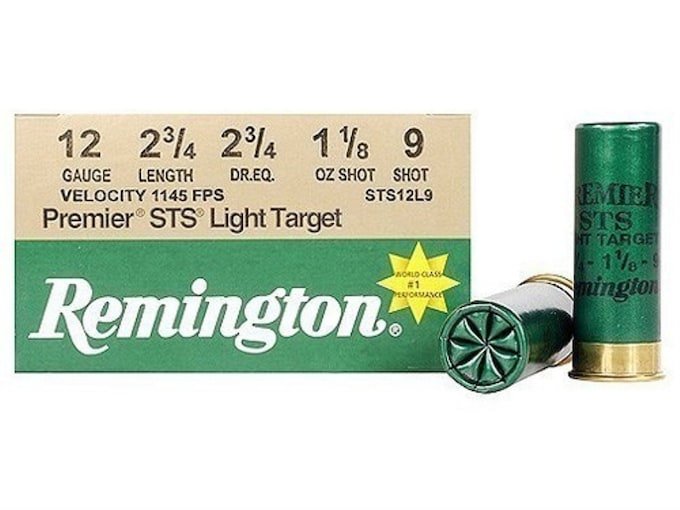 635818.jpg Remington Premier STS Light Target Ammunition 12 Gauge 2-3/4" 1-1/8 oz #9 Shot - Image 1