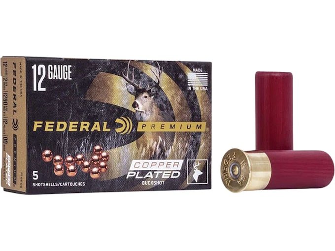 636229.jpg Federal Premium Vital-Shok Ammunition 12 Gauge 2-3/4" Buffered 00 Copper Plated Buckshot 12 Pellets - Image 1