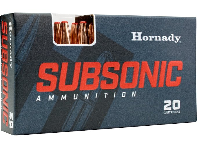 649438.jpg Hornady Subsonic Ammunition 30-30 Winchester 175 Grain SUB-X FTX Box of 20 - Image 1