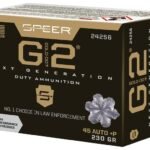 Speer Gold Dot G2 Ammunition 45 ACP +P 230 Grain Jacketed Hollow Point