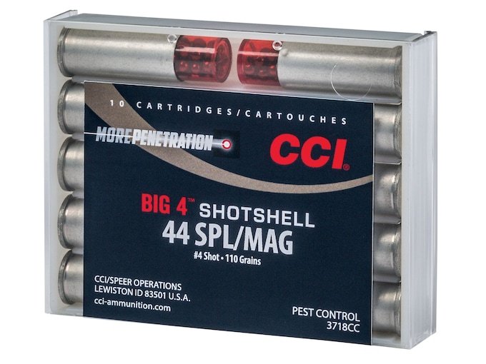 687994.jpg CCI Big 4 Shotshell Ammunition 44 Special 110 Grains #4 Shot Box of 10 - Image 1