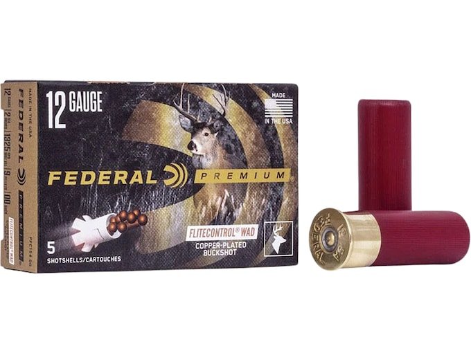 691137.jpg Federal Premium Vital-Shok Ammunition 12 Gauge 2-3/4" Buffered 00 Copper Plated Buckshot 9 Pellets Flitecontrol Wad - Image 1