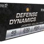 Fiocchi Defense Dynamics Ammunition 45 ACP 230 Grain Jacketed Hollow Point Box of 50