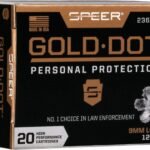 Speer Gold Dot Ammunition 9mm Luger 124 Grain Jacketed Hollow Point
