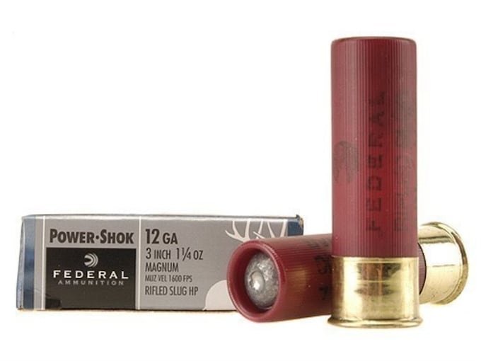 721187.jpg Federal Power-Shok Ammunition 12 Gauge 3" 1-1/4 oz Hollow Point Rifled Slug - Image 1