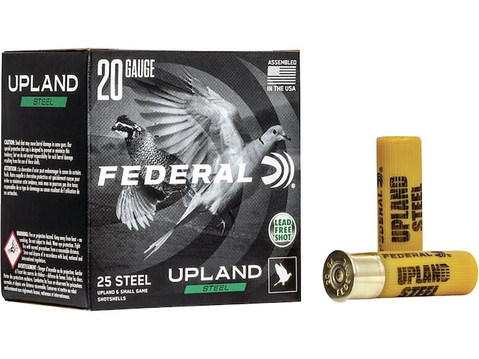 726223.jpg Federal Upland Steel Ammunition 20 Gauge 2-3/4" 3/4 oz Non-Toxic Steel Shot - Image 1
