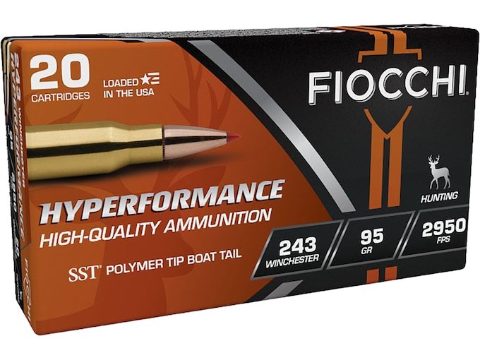 739184.jpg Fiocchi Extrema Ammunition 243 Winchester 95 Grain Hornady SST Polymer Tip Box of 20 - Image 1
