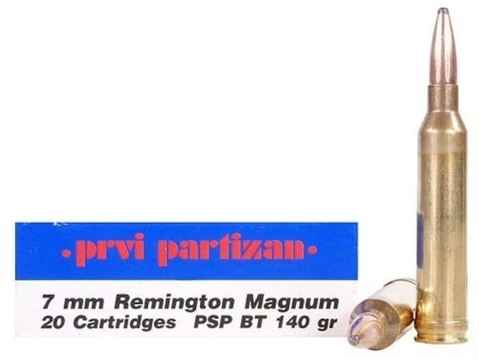 743692.jpg Prvi Partizan Ammunition 7mm Remington Magnum 140 Grain Pointed Soft Point Box of 20 - Image 1